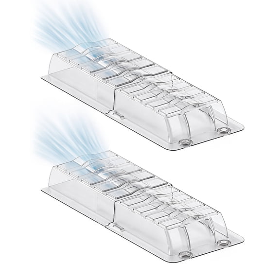 Sideways Magnetic Vent Extender for Under Furniture, Floor Resiter Vent Deflector Fits Vents 3" - 6" Wide (2PCS)