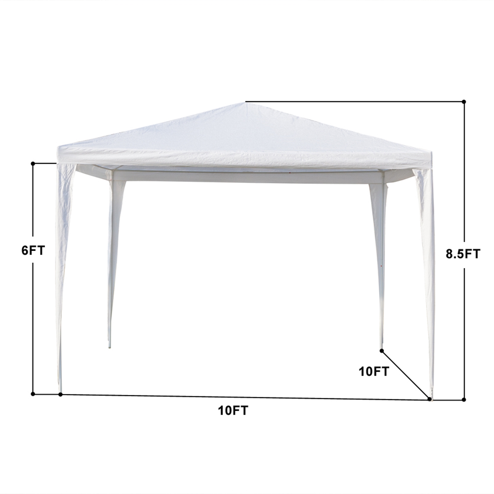 Lowestbest 10' x 10' Canopy Tents for Outside, Waterproof Three Sides ...