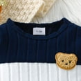 thumbnail image 6 of Splozh Newborn Baby Boy Fall Winter Clothes Boy Outfit Embroidery Romper Pants Sets Newborn Boy Clothes,Navy,3-6 Months, 6 of 9