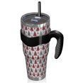 thumbnail image 2 of 40oz Tumbler,Red and Gray Christmas Tree Pattern Insulated Tumblers with Removable Handle,Stainless Steel Double Vacuum Coffee Tumbler Cup with Straw for Home,Office,Travel,Party, 2 of 5