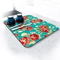 thumbnail image 2 of Rubber Dish Drying Mat for Kitchen Counter Large Boho Flowers Washable Quick Home Coffee Pad Fit Under Sink,Bar,Utensils 16x18in, 2 of 7