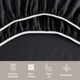 thumbnail image 5 of LammaLoe Extra Deep Pocket Full Size Sheets set, Fits 18"-24" Mattress, 6 Piece Soft Microfiber Bed Sheet Sets, Black, 5 of 8