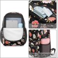 thumbnail image 4 of Pioneer Flower Floral Print Pattern 17" School Backpacks for Teens,Waterproof Oxford Fabric,S-Shape Padded Straps for School,Travel,Hiking,Camping, 4 of 6