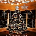 thumbnail image 3 of Estrella del adorno del árbol de Navidad Led con copos de nieve Proyector de luz Proyector superior del árbol Réplica de Navidad 1 pieza-plata, 3 of 5
