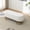 White, variant on Oval Velvet Storage Ottoman Bench, Upholstered End of Bed Bench with Golden Metal Frame, 300 Lbs Weight Capacity Modern Storage Bench for Bedroom Entryway Living Room Window