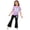 Purple, variant on Toddler Girls Outfits Set- Soft Cute Shorts Sleeve Comfortable T Shirts and Flare Pants Baby Summer Clothes Pink Size 5 T