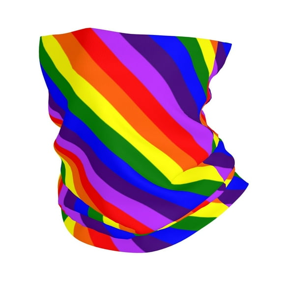 Neck Gaiter Face Mask Men Women Pride Rainbow Flag Seamless Bandana Face Cover Scarf Mask Balaclava Headband