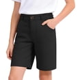 thumbnail image 2 of FASHOFT Boys Golf Shorts Stretch School Uniform Clothes Kids Flat Front Dress Hybrid Chino Casual Shorts with Pockets Black, 2 of 7