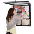thumbnail image 5 of Weather Resistant Bulletin Board with Swing-Open Locking Door, Wall Mounted Notice Board with Magnetic Display Surface, for Indoor or Outdoor Use, Aluminum (Black) (ODM851132), 5 of 6