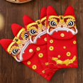 thumbnail image 3 of Red Envelope Embroidery Hongbao Gifts Traditional Bronzing For Celebration Chinese Spring Festival Tiger Year Highlight, 3 of 7
