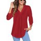 thumbnail image 4 of Sexy Dance Top de mujer con manga 3/4 y blusa holgada con cuello en V, 4 of 6
