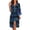 Blue Hibiscus, variant on Colorful Cow Print Women's Nightgown Casual Soft Bathrobe Loose Fit Loungewear Trendy Lightweight Bathrobe for Holiday Vacation Travel