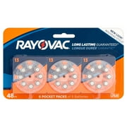 Rayovac 1.45V Hearing Aid Batteries, 48 count