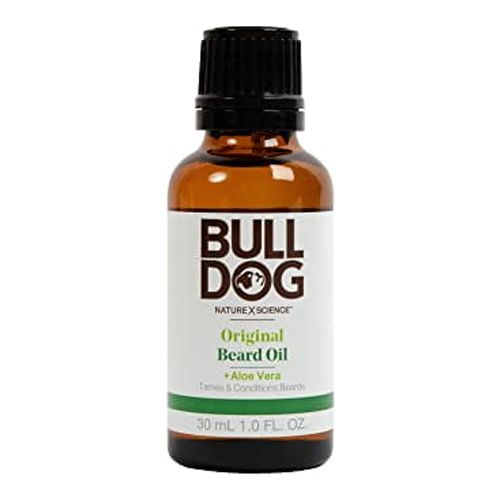 Bulldog Mens Skincare and Grooming Original Beard Oil for Men with Aloe, Camelina & Green Tea, 1 Fl. Oz.