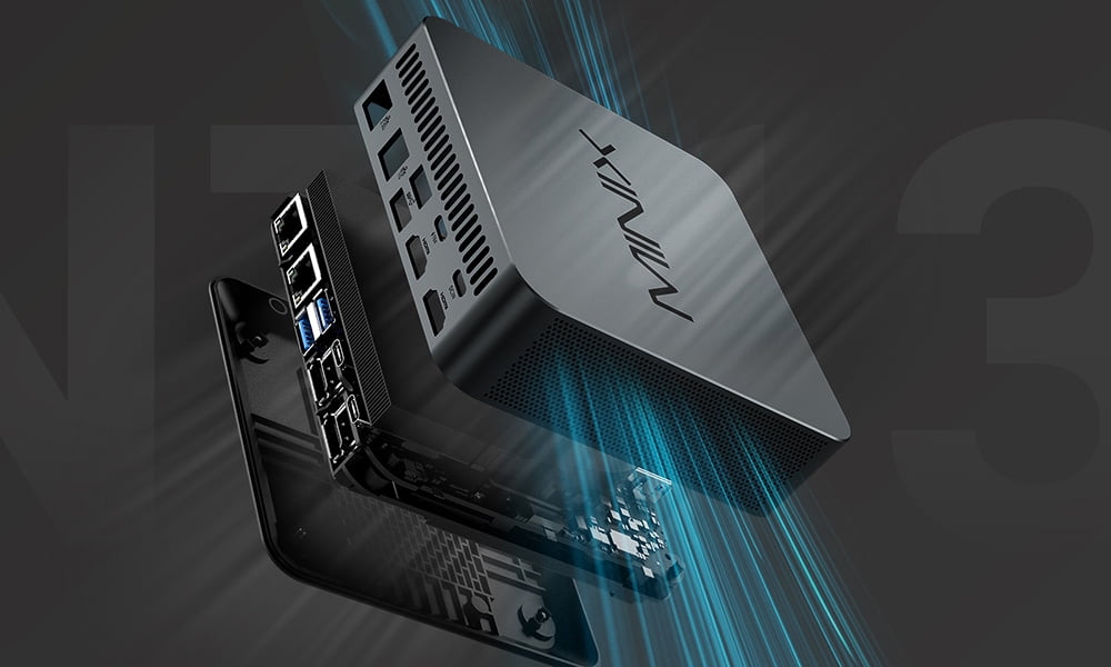 Mini PC – 13th Gen Intel® Core™ i7-13620H, 32GB DDR5 RAM, 1TB PCIe 4.0 SSD, 4K Quad Display & Aluminum Alloy Body for Home Office and Media Center