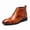 Orange, variant on Men’s Cap-Toe Brogue Dress Ankle Boots, Premium Polished Lace-Up Formal Boots with Breathable Lining, Oxford Chukka Boots for Men