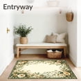 thumbnail image 3 of ODIKA 8'x10' Machine Washable Non-Slip Area Rug, Floral with Vintage Botanical Motifs High Traffic Rug, Ivory, 84071, 3 of 7