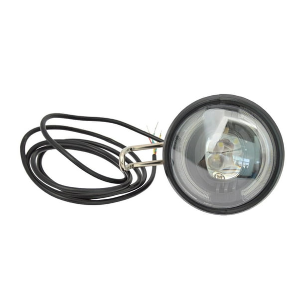 Faro de bicicleta eléctrica con bocina, luz antiniebla delantera reemplazada para accesorios de vehículos eléctricos, resistente, fácil de instalar, DYNWAVEMX Lámpara de bicicleta eléctrica