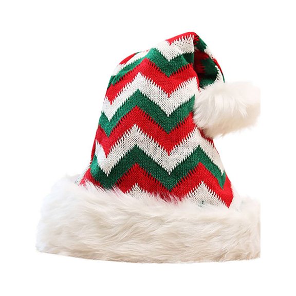 VerPetridure Christmas Hat Children's Adult Decorations Gift High-Grade Double Plush Hat