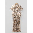 thumbnail image 3 of Beige Leopard Pumpkin Allover Halloween 2pcs Pajama Set, 3 of 9