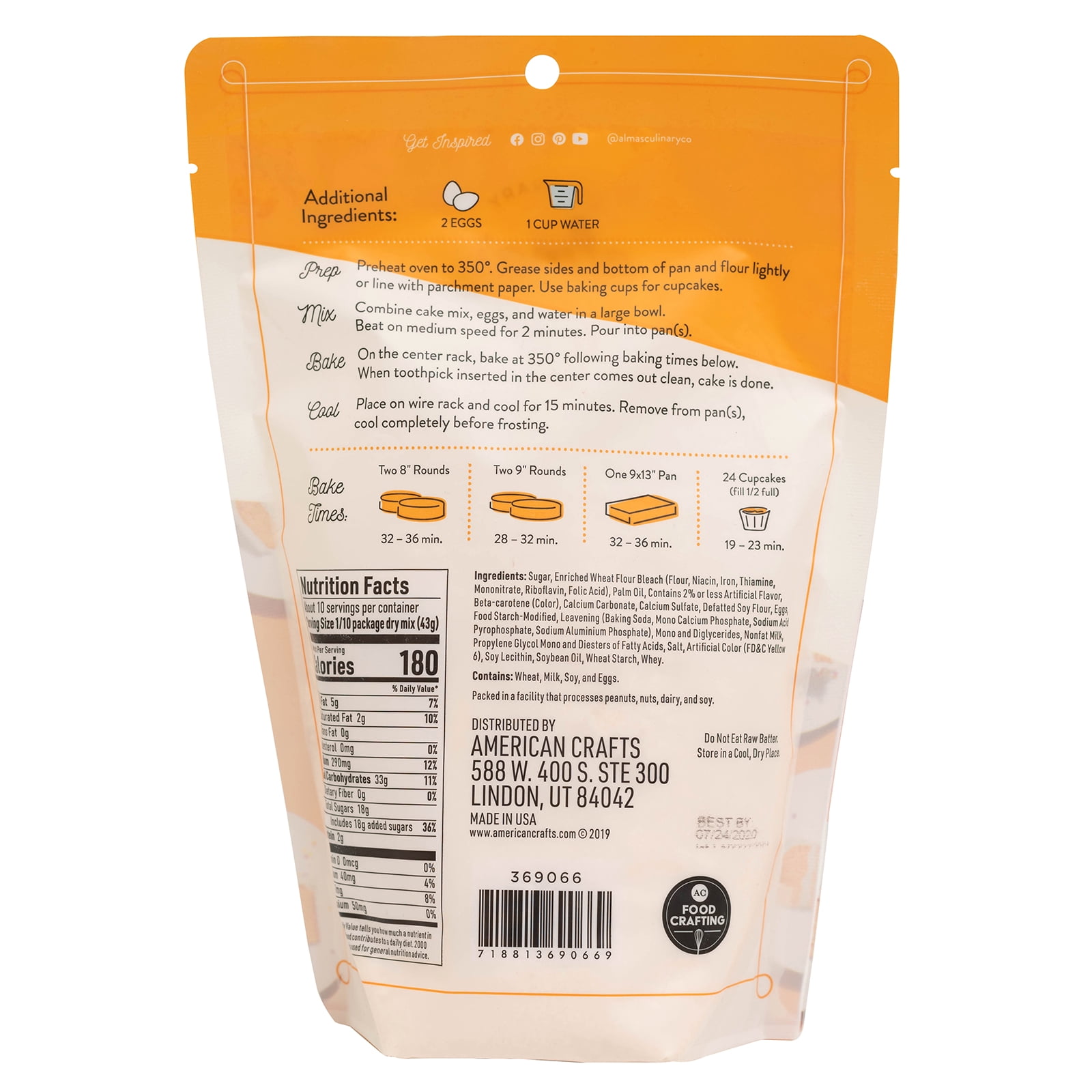 Almas Orange Cake Mix