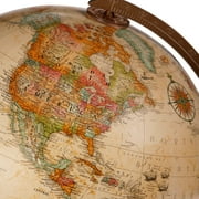 Franklin 12 Antique Globe with Accurate World Map - Educational Use & Home Decor