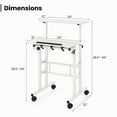 thumbnail image 4 of Giantex Bureau Debout Mobile, Bureau Réglable en Hauteur Assis-Debout, Bureau Portable pour Ordinateur Portable, Poste de Travail Informatique à 2 Niveaux pour Bureau à Domicile, Blanc, 4 of 9
