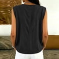 thumbnail image 5 of FchengtaiS Womens Cotton Linen Tank Tops Wrap Tie Knot Sleeveless Crew Neck Shirts Casual Summer Beach Going Out Tops, 5 of 7