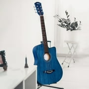 ADM 38 Acoustic Cutaway Guitar for Kids Beginner Kit with Free Lessons, Tuner, Blue
