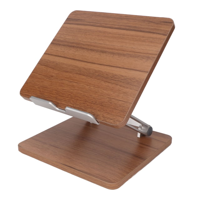 Laptop Bracket, Wooden Laptop Stand Comfortable Ergonomic Deep Wood Color For Business