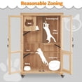 thumbnail image 7 of MCombo Large Wood Cat House Villa, Indoor Outdoor Cat Shelters with Scratching Post, Escape Door CT83, 7 of 7
