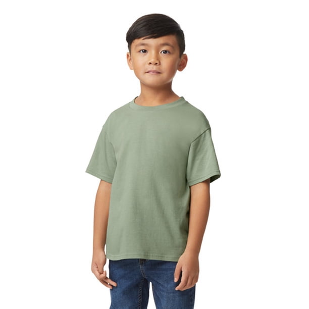 Gildan - Camiseta Softstyle de Medio para Niños/Niñas (Salvia)