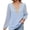 Sky Blue, variant on Womens Spring Summer Chiffon Blouses Long Sleeve Lace Patch V Neck Casual Loose Solid Color Blouse Tunic Tops White