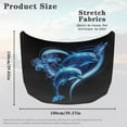 thumbnail image 7 of Uorisanigo Blue Dolphin Hood Covers Breathable Stretchable Car Hood Cover Protector Polyester Fabric Car Bonnet Banner Straps Reinforcement Universal Fit Auto Car Truck Van SUV, 7 of 7