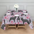thumbnail image 3 of French Bulldog and Flower Square Tablecloth,Waterproof Square Table Cover,Wipeable Spillproof Washable Table Cover for Home Kitchen Party Decor 60"x60"(152x152cm), 3 of 6