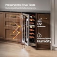 thumbnail image 4 of Ca'Lefort 28 Bottle Wine Refrigerator and Cooler, 15 inch Dual Zone Wine Fridge with Tempered Glass Door for Home/Office(Left Opening), Built-in & Freestanding, 4 of 8