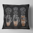 thumbnail image 2 of Designart Espresso Kraf Black - Throw Pillow - 18x18, 2 of 5