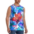 thumbnail image 2 of Disketp Bright Flowers Sleeveless Tshirts For Men, Muscle Shirts For Men Dry Fit Tank Top-Medium, 2 of 8