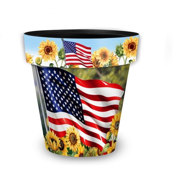 Briarwood Lane Summer Planter 11.75" x 11" x 11" American Sunflowers Medium For Summer Planter