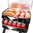 thumbnail image 5 of Punk Double Layered Insulated Refrigerated Lunch Bag with Large Capacity and Hand Carry, 7.1x11.4x16.1 inches, Two Compartments for Double the Convenience, 5 of 6