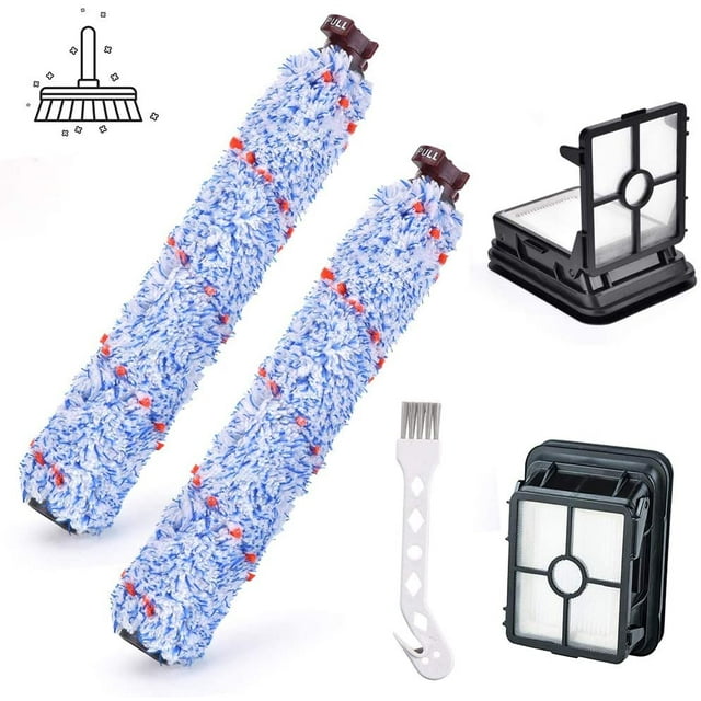 Rodillo de cepillo multisuperficie - Filtros lavables Pieza de repuesto 1608683, 160-8683, 1608684 para aspiradora Bissell 1866F 4 paquetes Xemadio FLD-3567