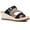 Black, variant on Good Choice Womens Monica Faux Suede Cushioned Footbed Wedge Sandals