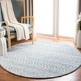 thumbnail image 2 of SAFAVIEH Micro-Loop Daithi Geometric Area Rug, Blue/Ivory, 7' x 7' Round, 2 of 10