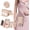 Rose gold, variant on for iPhone 12 Case with Card Holder and Strap for Women,Crossbody Lanyard, Make Up Mirror,Ring Stand,Snap Clasp,Cute Phone Wallet Cases 6.1 inch - Off-White