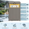 thumbnail image 6 of Nihsuao 53-Gallon Outdoor Package Delivery Box - Large Resin Storage Container with Lockable Lid, Waterproof Deck Box for Porches, Patios, Curbside, Gray, 6 of 8