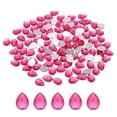 thumbnail image 1 of Uxcell 200Pcs Gemas de Acrílico de Fondo Plano en Forma de Gota 0.4" x 0.6" Rhinestones Artificiales para Manualidades DIY Color Rosa, 1 of 7