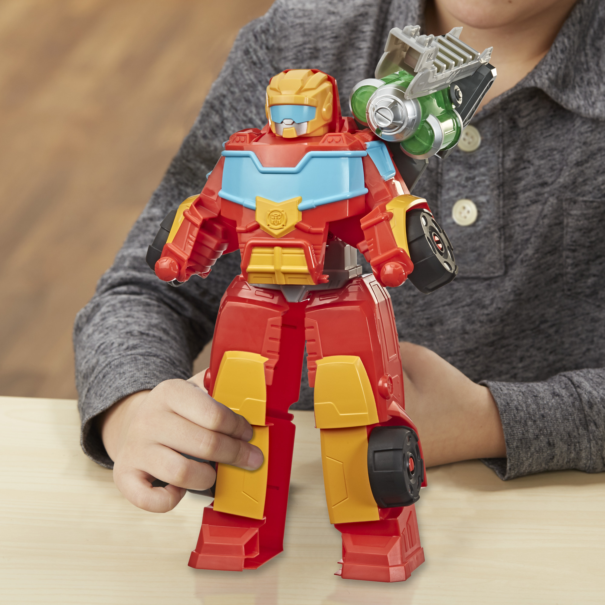 Playskool Transformers: Rescue Bots Academy Hot Shot Kids Toy Action Figure for Boys and Girls (15”)