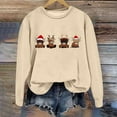thumbnail image 4 of Christmas Sweatshirt Long Sleeve Crewneck Sweatshirt Festive Holiday Print Pullover Top Cozy Soft Casual Fashion Tunic Blouse For Seasonal Party Celebration And Daily Wear Christmas Sweater, 4 of 4