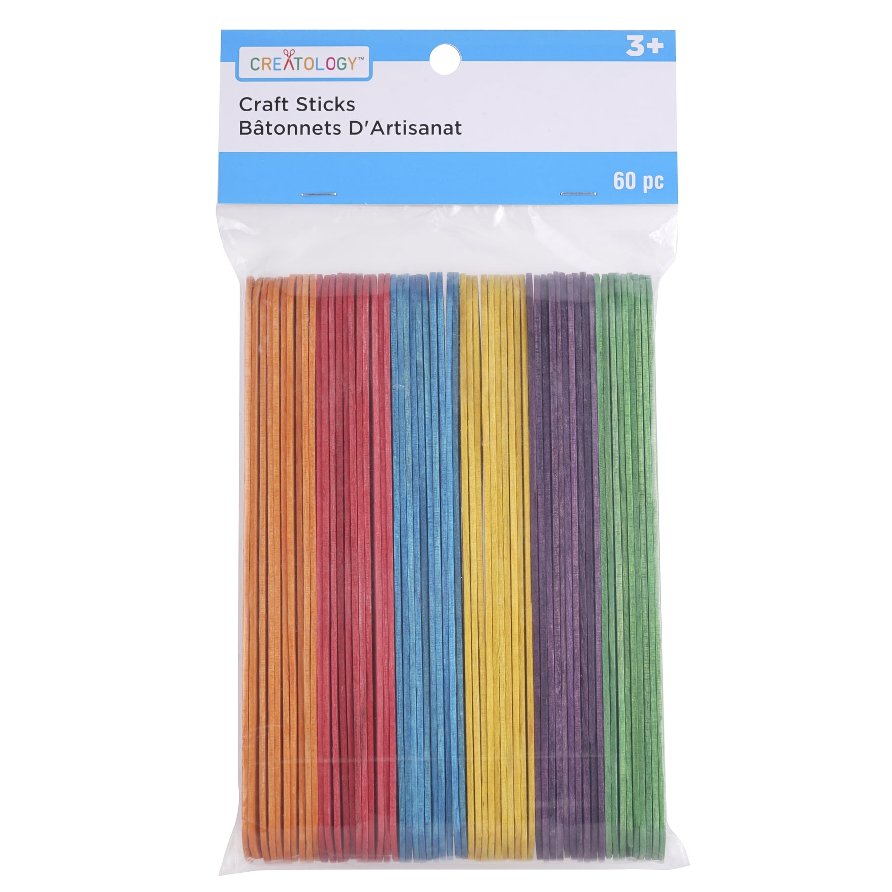 12 Packs: 60 ct. (720 total) 6" Multicolor Wood Craft Sticks by Creatology