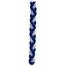 Flat Havdalah Candle - Havdalah Candle Braided Blue and White Flat